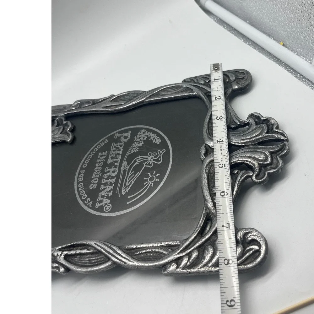 Art Nouveau‎ style Vtg pewter/metal picture frame Argentina Peltrina Diseños.